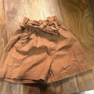 Brown shorts  with tie